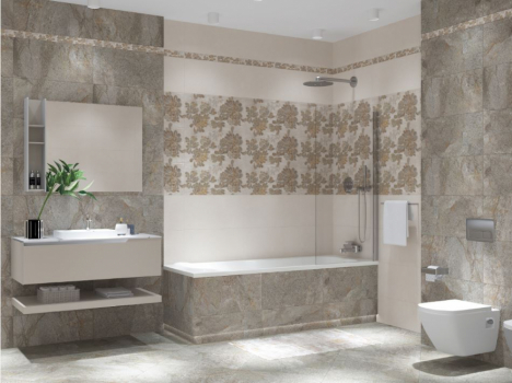 Плитка Stone 630x315 Flower декор AZORI