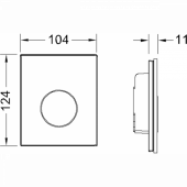 TECEloop Urinal,  стекло белое, клав. хром мат.