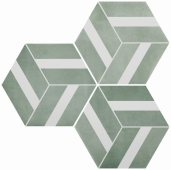 DURSTONE SIX Cementine Керамогранит Bari Aqua 23x27 глазурованный матовый