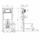 TECEspring Base Комплект 4 в 1 инсталяция, панель смыва LT с круглыми кнопками, черный мат., унитаз модель K