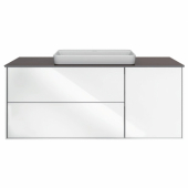 Тумба PLAZA Modern, подвесная 120 см, 3 выдвижных ящика, цв.белый