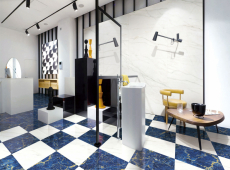 Керамогранит LeeDo Marble GANI Diamond Blue 60x90 см, полированный, с подкрашенной основой
