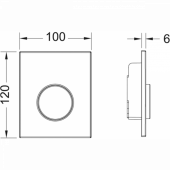 TECEloop Urinal, пластик, белый, кнопка хром глянцевый