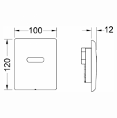 TECEplanus Urinal, 230/12 V, белая матовая.